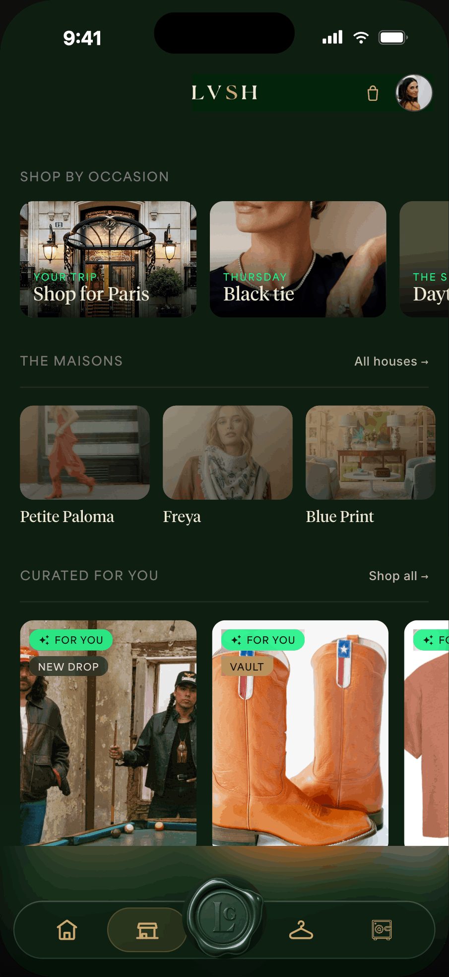 LVSH app. Shop, the maisons