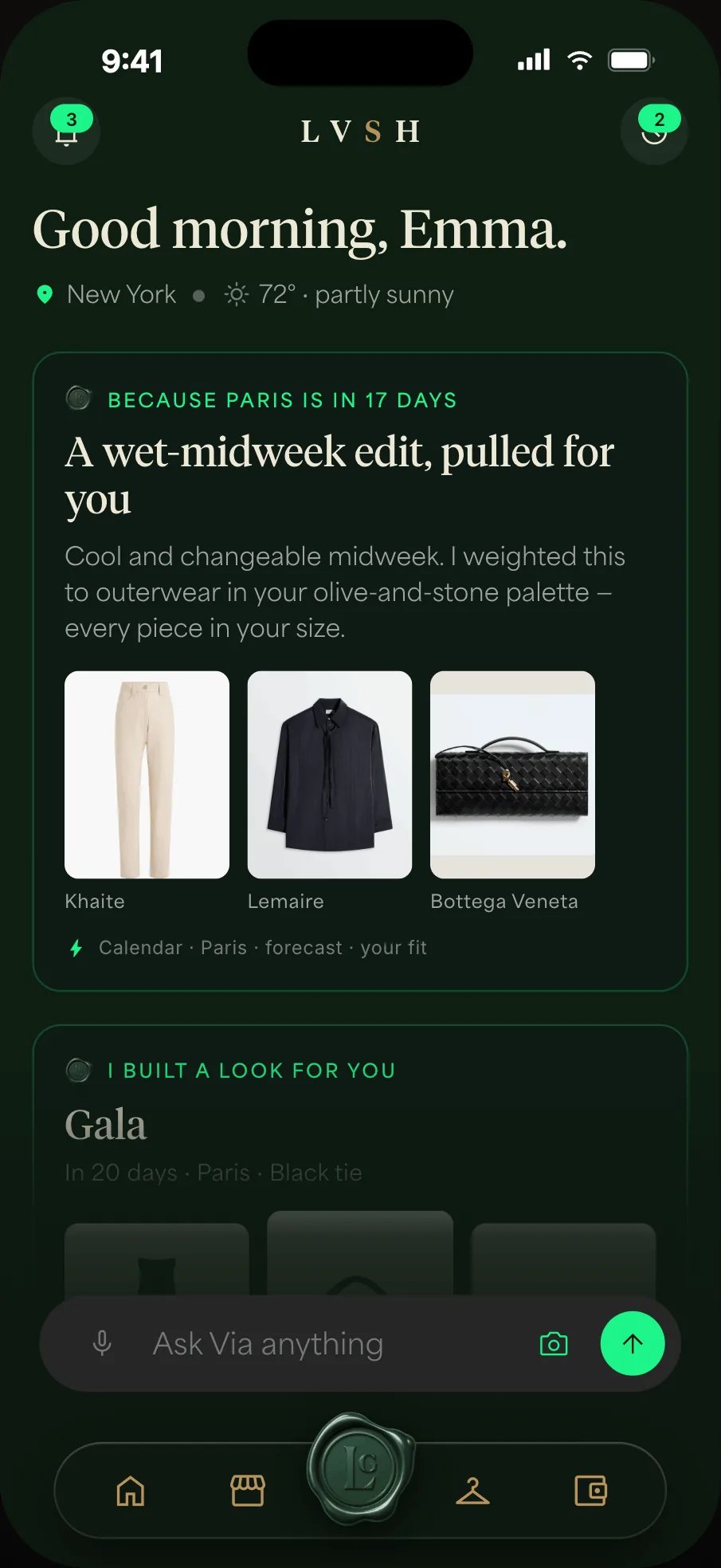 LVSH app. Via, the concierge